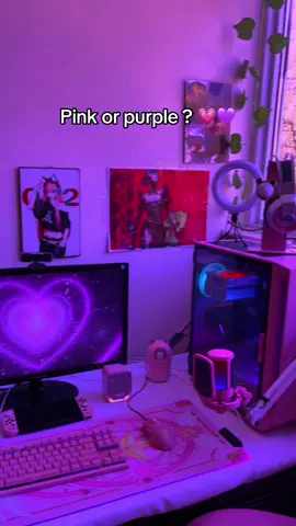 pink or purple ? #setup #pinksetup #kawaiisetup #purplesetup #gamer #fyp #viral 