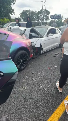 Prayers Up to all of us involved in this earlier today . 16 car pile up but no major bodily harm 14/16 cars totaled . We were all out for a good time on the way to caffeine and octane in atlanta . A black mustang was the cause of all this . Prayers up to everyone. materialistic things can be replaced . car community gotta stick tg and support each other through this fr . so many L’s took today but we gotta be thankful God spared ALL of our lives today . Amen ! 🙏🏽💜💙 #atl #atlanta #caffeineandoctaneatl #pileup #crash #thankgod #prayers #carcommunity 