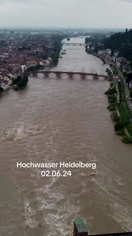 Hochwasser Heidelberg 02.06.24 #hochwasser #neckar #heidelberg #unwetter #deutschland #badenwürttemberg #foryou #foryoupage 