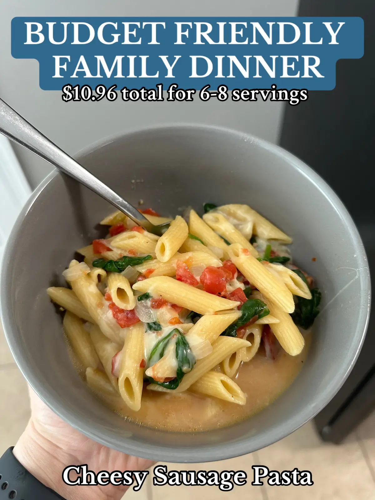 This is a super yummy and filling, budget friendly dinner idea. The recipe makes 6-8 servings. All prices are based on the cost of the item at Aldi (does not include taxes). The onions and red pepper flakes are sold in larger quantities, so I calculated the price of the amount used. The original recipe for this dish is from Budget Bytes.  #motherhood #MomsofTikTok #budgetfriendly #budgetmeals #DinnerIdeas #dinnerrecipe #pasta #pastarecipe #EasyRecipe 