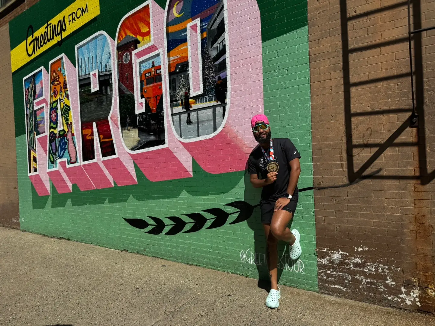 My 10th overall Marathon ✅ 🫶🏽 and another state crossed off my goal list. This has been one of  the most memorable experiences at a race I have had in a long time..hands down top tier from beginning to the end. The course was flat for the most part , but this week there was a flood by the river so the course changed and to my surprise..the hills were out 😂🙄. However, I managed to kick it in high gear and make it happened. For the most part , I stayed with the pace group for the first 15 miles , but I just knew I was going way too fast and wouldn’t be able to manage it for the second half so I scaled back my pace. The struggle was real , but glad I met @kendra.karch  for the first time on the course and we pushed it through the finish line . Highlight was to run back to the finish line to see my partner Jay get his P.R. For his 2nd Marathon. I am just so proud he did it and this is only the beginning. This is coming from him telling me that he would never run a marathon again after the first one  in 2022 😂, to doing his second one hitting his goal.  Lastly, I have to give a major shoutout to our wonderful friends @meghan_solo63 & @jasonnufio who lives in Fargo and provided us with the utmost hospitality I have ever seen. I do not think we would’ve had this much fun if it wasn’t for you two. We cannot thank you both enough for all the love, joy, and excitement .  Next race @chicago13.1  #BrooksRunningCollective @brooksrunning #sponsored #brookspartner #fitleticambassador #chicagorunning #chicagorunner #chicago #fargo #northdakota #mevsme #wethebest #runningcouple #memories #sweatercrew  ⁣ #fypシ゚viral #viral #runtok 