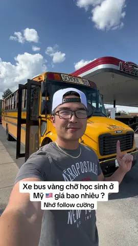 Xe bus vàng chỡ học xinh ở Mỹ giá bao nhiêu #cuongnuocmy #cuocsongmy #dulich #usa #vietnamese #xebus 