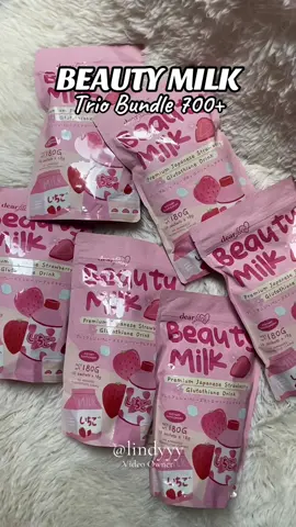 Discounted nanaman ang ating trio bundle na Beauty milk mga sis! 🍓 #fyp #tiktokaffiliate #affiliatemarketing #beautymilk #dearfacebeautymilk 