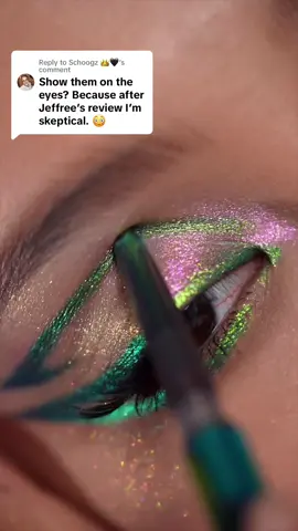 Replying to @Schoogz 👑🖤  ✨ Don't sleep on these liners—they're absolute showstoppers on the eyes! Layer up for that vibrant pop of color to shine through! 💫  #EpiphanyGlow #Eyeliner #fy