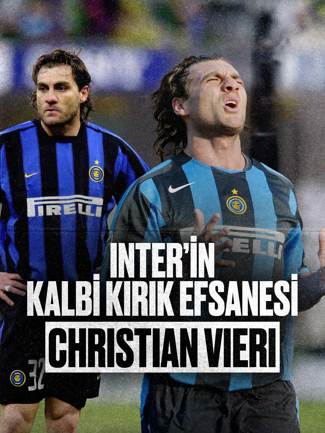 💔 Kalbi kırık Inter efsanesi: Christian Vieri. #gdhspor #inter #seriea #vieri