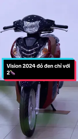 Vision 2024 đỏ đen thời thượng chỉ với 2🍆#honda #vision #xedovietnam #xemaytragop #xuhuong #thinhhanh 