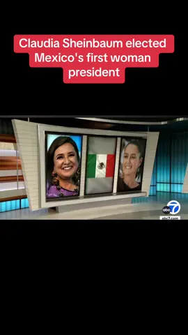 Claudia Sheinbaum will become Mexico's next president, and the first woman to hold the title, according to the official quick count released late Sunday.#viralvideos #fy 