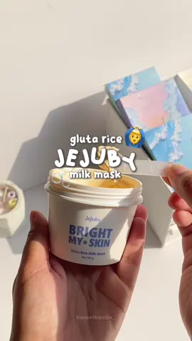 oh inii yg lagi viral 😭🤍🤏🏻 gluta rice milk mask from @Jejuby 🫧 cocok bgt buat kuling belang 🫰🏻✨ #jejuby #glutaricemilkmask #jejubybrightmyskin #jejubybleaching #jejubyreview #jejubyofficial #maskerbadan #kulitputih #kulitcerah #bodycareroutine #bodycare #fyp #fypage #beautycreator #contentcreator #reviewproduk 