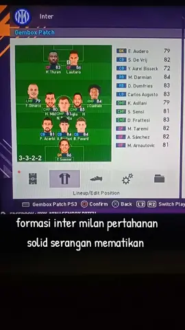 formasi inter milan ps3 #gemboxpatch #formasi #intermilan #ps3 #rajarental #storywa #yps 