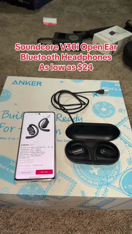 These Bluetooth headphones are open here so they are super comfortable and perfect for working out #anker #ankersoundcore #soundcore #soundcorev30i #soundcorev30iheadphones #openearheadphones #headphones #bluetoothheadphones #bluetoothearbuds 