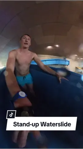 stand-up waterslide... yes you heard that right! 🤯 #waterslide #standing #aquapark #waterpark #europabad #karlsruhe #germany #deutschland 