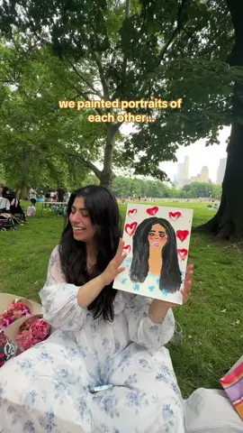 we all need some art lesson besides nila bc she ate us up 😂#portraitchallenge #paintingportraits #painting 
