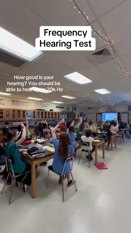 How did you do? 🔊👂 (cred: @Mr. Riordon) #science #scienceexperiments #hearingtestfrequency #hearingtest #fypシ゚viral 
