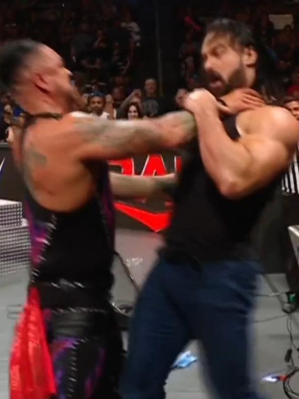 DREW CHOKE SLAMMED THROUGH THE TABLE! 😱 #WWE #WWERAW #WWECLASH
