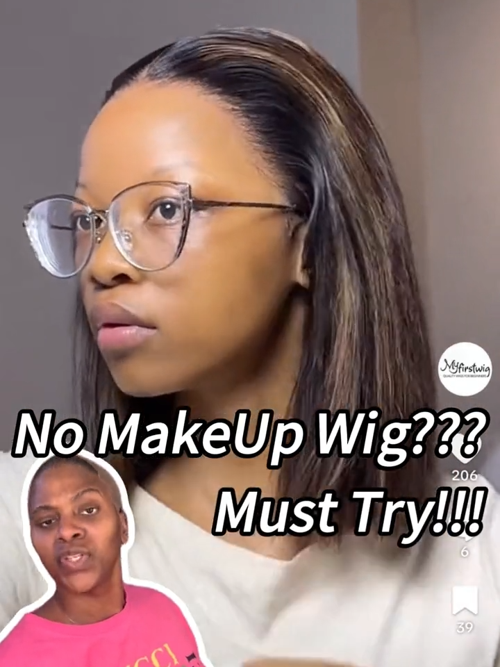 No MakeUp Needed???🧐Must Have Try!!!👀 Hair: CLB001#nomakeup #nomakeuplook #gluelesswigs #myfirstwig #blackgirlmagic #wigtok #wiginfluencers