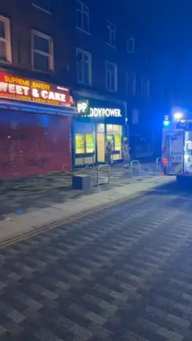 Fire in Hayes Paddy Power last night 