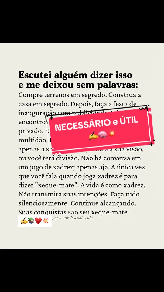 Necessário e útil… ✍️♥️✨