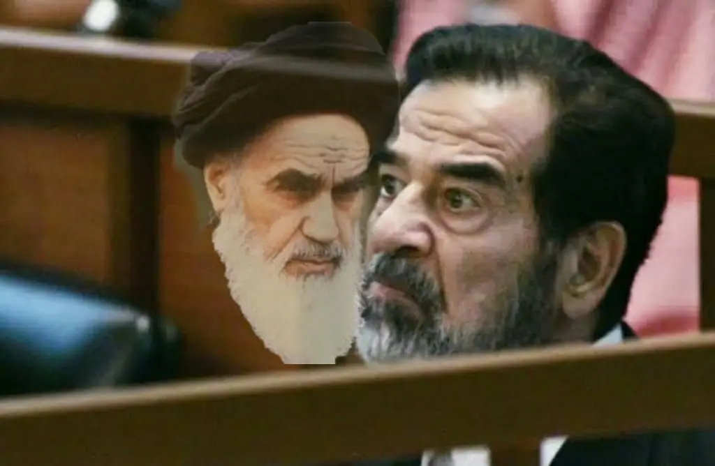 المهيب الركن صدام حسين  ايران تدعي صلتها بلعرب
