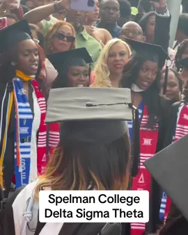 The Eta Kappa chapter of Delta Sigma Theta at Spelman College Graduation 🔺🐘 #fyp #fy #foryou #foryoupage #etakappa #deltasigmatheta #spelmancollege #spelman 🩵#spelmangraduation #numberonehbcu #hbcugrad 🎓