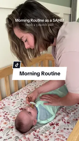 Morning Routine with a 3 month old #morningroutine #sahm #sahmlife #sahmsoftiktok #momtiktok #momtok #babymorningroutine #creatorsearchinsights 