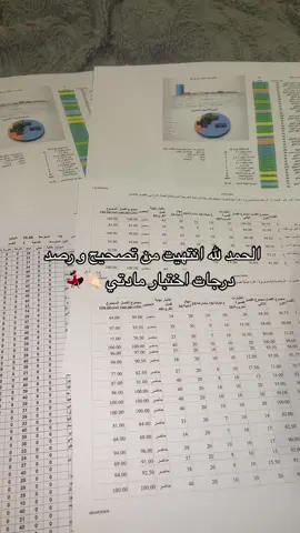 #الحمد لله انتهيت من تصحيح و رصد درجات مادتي يارب وفق ابنائي و طالباتي 🤍🌸  