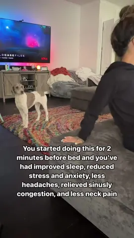 Do this two minutes a night for neck pain, headaches, and better sleep.