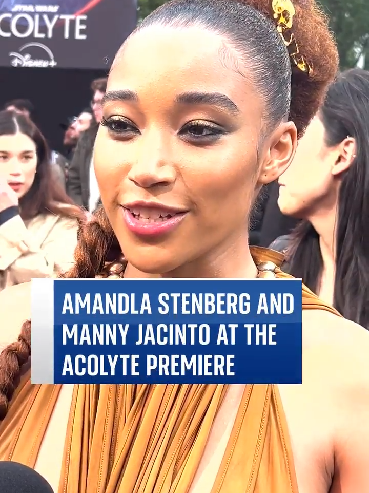 #MannyJacinto and #AmandlaStenberg speak to #SkyNews at the UK premiere of the new #StarWars series #TheAcolyte