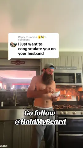 Replying to @Jalynn 🌼🐝  Thank you…he’s quite a 🏆 prize. And please go follow @HoldMyBeard  #husbandsoftiktok #hothusband #husbandandwife #relationshipgoals #beard #bearded #beardedman #hatbackwards #outofmyleague  #greysweatpants #backwardshat #sexyman #fy #fyf 