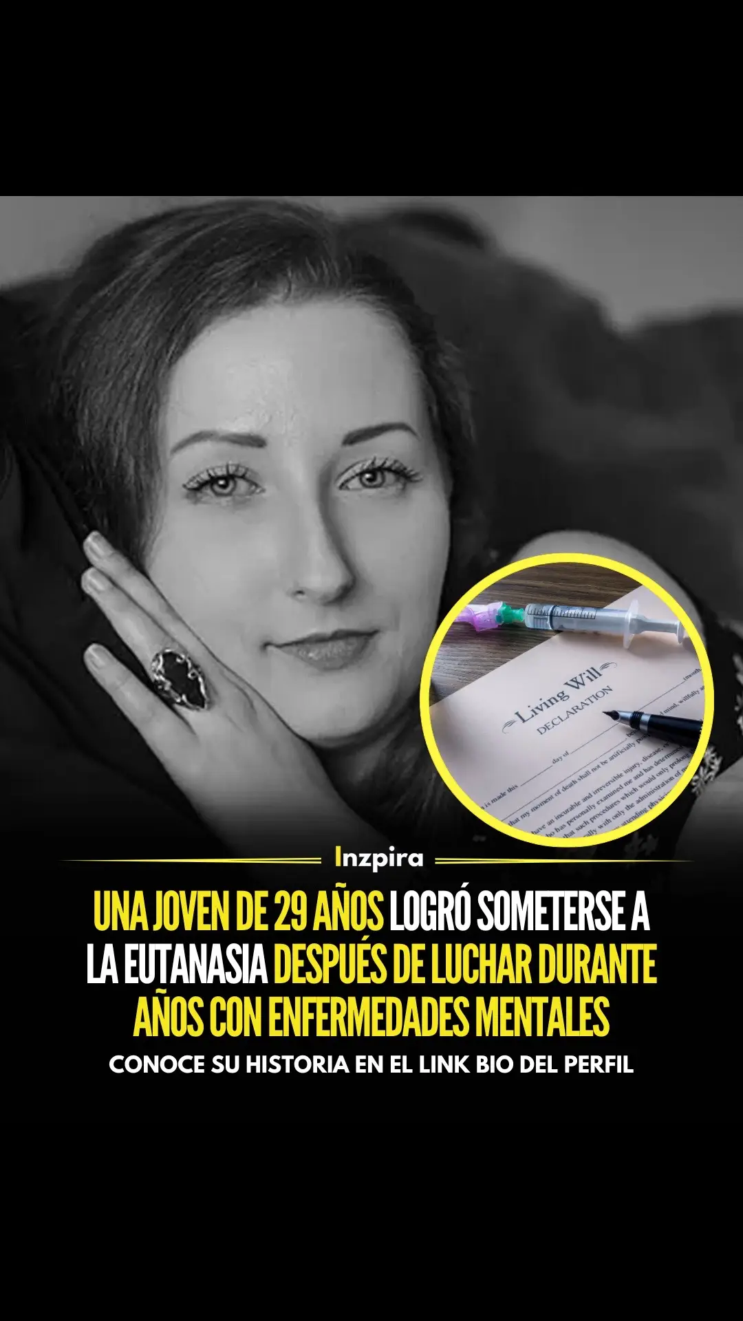 ¡Tuvo una larga lucha!🥺 👉 Zoraya ter Beek, una mujer de 29 años de los Países Bajos, fue sometida a eutanasia después de luchar durante años con enfermedades mentales.  La joven, que había estado esperando por tres años la aprobación final para la intervención, finalmente fue autorizada bajo las estrictas leyes neerlandesas que permiten este procedimiento en casos de sufrimiento insoportable sin perspectivas de mejora. ✅ Conoce su historia en el link bio del perfil.    • • • #Eutanasia #Fallecimiento #PaisesBajos #EnfermedadesMentales 