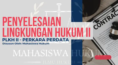 Mata kuliah PLKH II tentang Perkara Perdata memberikan pemahaman dasar tentang sistem hukum perdata dan prosedur hukum yang terkait dengan penyelesaian sengketa dalam konteks perdata. Ini penting bagi mahasiswa hukum yang berminat dalam bidang hukum perdata, litigasi perdata, atau karir di bidang terkait lainnya. #hukum #perdata #mahasiswahukum #ilmuhukum #hukumindonesia #plkh #perkara #fakultashukum #pahamhukum #belajarhukum #belajarbareng #belajaronline 