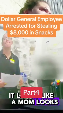 Dollar General Employee Arrested for Stealing $8,000 in Snacks #part4 #cops #copsoftiktok #viral #viralvideo #flypシ #usa🇺🇸 