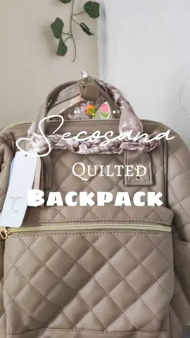super love this bag! it has large capacity and ang ganda pa ng quality, worth it talaga! never doubted secosana brand ✨🤎 #Secosana #secosanaph #bag #quiltedbag #backpack #schoolbag #collegebag #bagrecommendation #foryou #fyp 