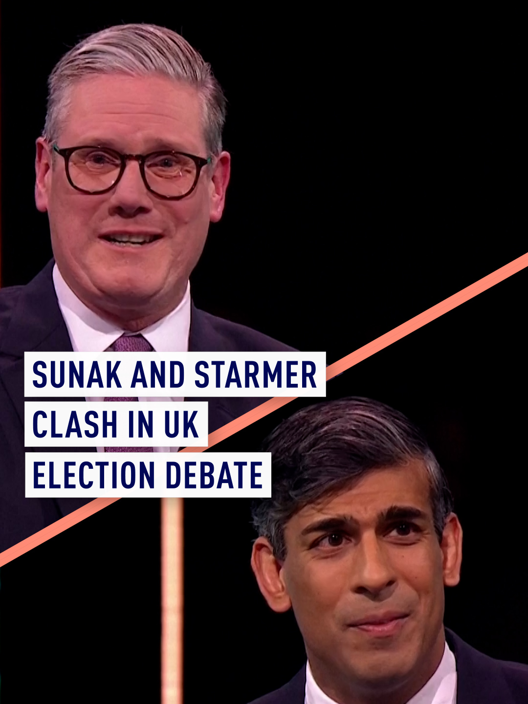 UK Prime Minister Rishi Sunak and Labour opponent Keir Starmer have clashed in a fiery TV election debate.  Who do you think won? #starmer #sunak #ukelection #conservative #labour