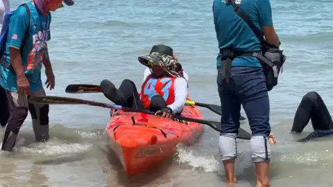 Allahu sebak bila tengok balik video ni.🥺🏆🥇 #champion  #mixdoublekayak2024  #Roundisland  #51km 