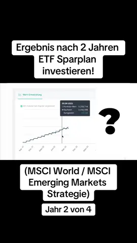 Ergebnis nach 2 Jahren ETF Sparplan investieren! 📈 MSCI World / MSCI Emerging Markets Strategie #etf #investieren #geld #msciworld #msciem #aktien 