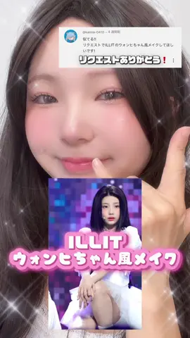ウォンヒちゃん風風風メイク❗️どんなに頑張っても似せれなかった😭唯一無二なお顔すぎる😭#メイク #makeup #makeuptutorial #illit #wonhee #おすすめ #fyp 
