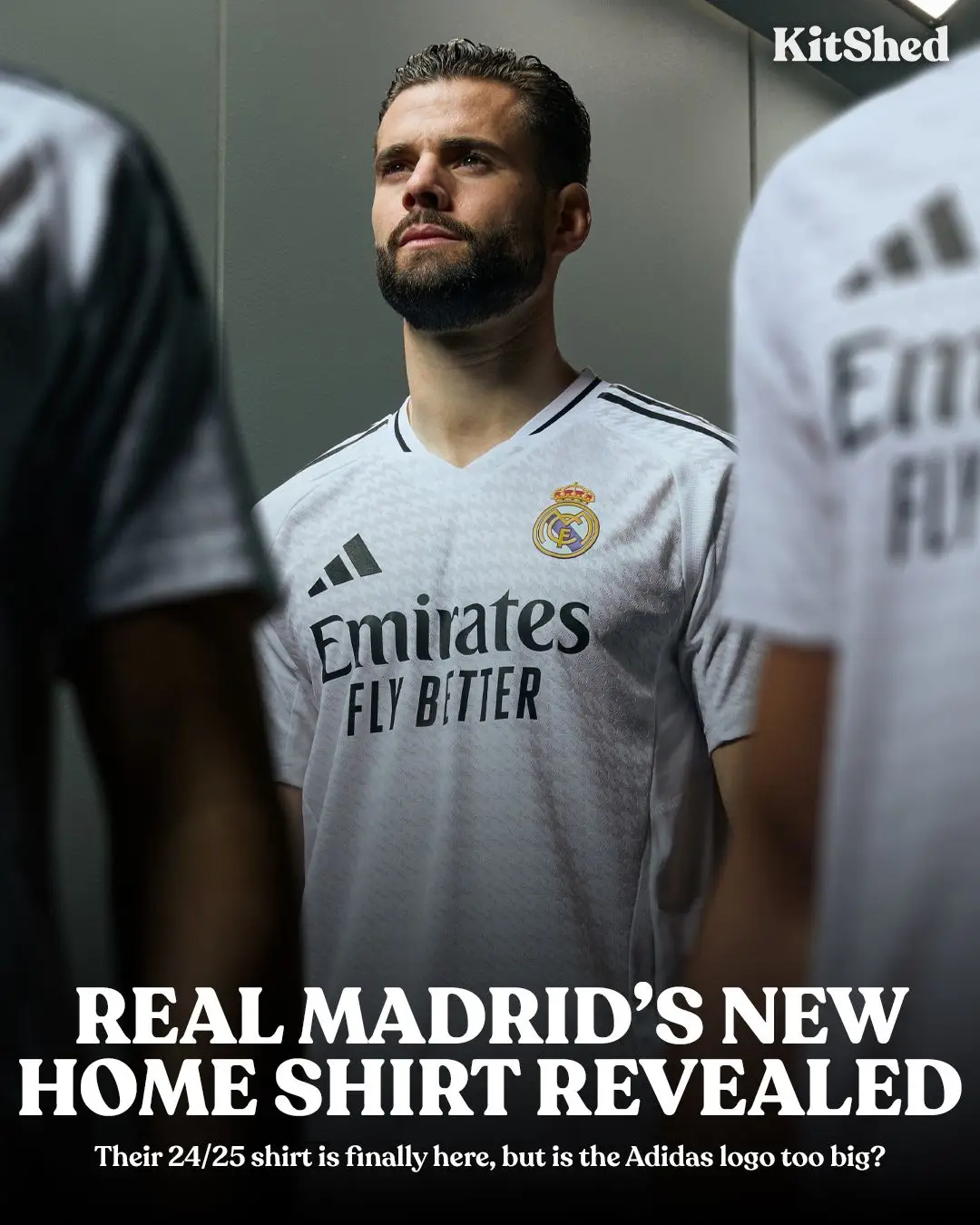 Is the Adidas logo a bit too big? The more you look at it, the more it stands out 🤔 #footballkits #soccerjerseys #Footballshirts #realmadrid 