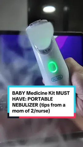 Happy morning mga mommies! Sharing one of my baby medicine kit MUST HAVES: Portable Nebulizer 🥰 Kung may little one kayo sa bahay, kailangan niyo ito! As a mom of 2, nurse, and your internet mommy bestie, will recommend this talaga! 🥰 This one is the Dr.Isla N8. 💛 Try niyo na mga mommies! 🥰 #ftm #ftmtips #firsttimemomtips #momsoftiktokph #MomsofTikTok #portablenebulizer #babymusthaves 