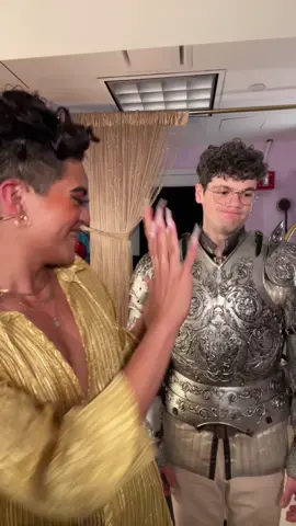 ceremonial chest plate 🤝🏼 fire wedding fit @justindavidsullivan @& Juliet on Broadway  #andjuliet #mayandfrancois #itsgonnabemay