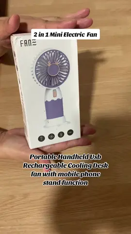 2 In 1 Mini Electricfan Portable Handhled USB Rechargeable#minifan #rechargeablefan #portableminifan #fyp #fyppppppppppppppppppppppp #fypage #fypシ゚viral 