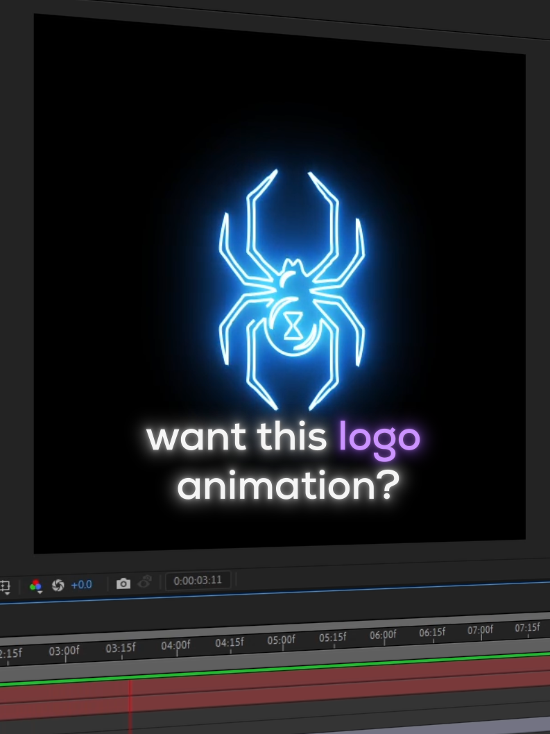 tutorial for spider logo animation The picture should be PNG!!  #aftereffects #aetutorial #tutorial #tuto #aftereffectstutorials #helpforeditors #logo #animation #glow #saber #ae #tutorials #vaszer #💗tutorialsforallapss💗 