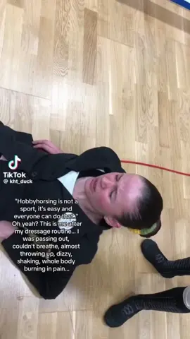 im sorry, dizzy?, trouble breathing?, throwing up!?  what in the actual…#hobbyhorsing #drmatic #wtf #sport? #fyp 