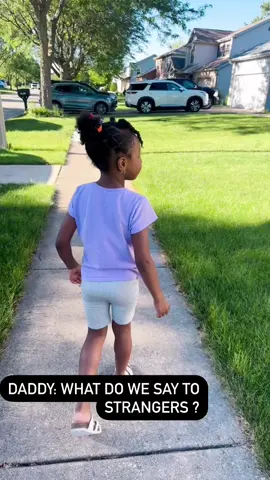 Just doing a lil stranger danger challenge with baby girl 🥹😂😂😂