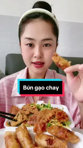 Bún gạo xào chay #dungthichan #mukbang #ancungtiktok #asmr #anchay #thichanchay 