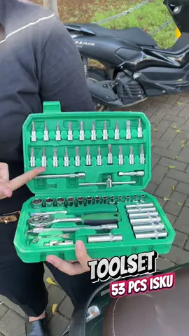 Toolset yang lengkap dan praktis dari ISKU #iskuindonesia #isku #iskutools #tools #toolsetbox #toolset53pcs #toolset53isku #toolsetbox53pcs #kuat #multifungsi #JelajahJakarta 