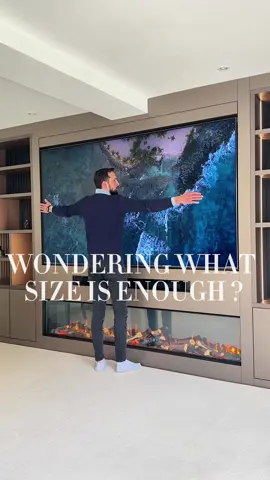 Ever wondered what size TV is enough? How about a 98-inch screen! Check out our latest project featuring a stunning media wall with a massive 98-inch TV. #mediawall #mediawalldesign #luxurylifestyle #livingroomdecor #interiordesign #luxuryhomes #ModernHome 