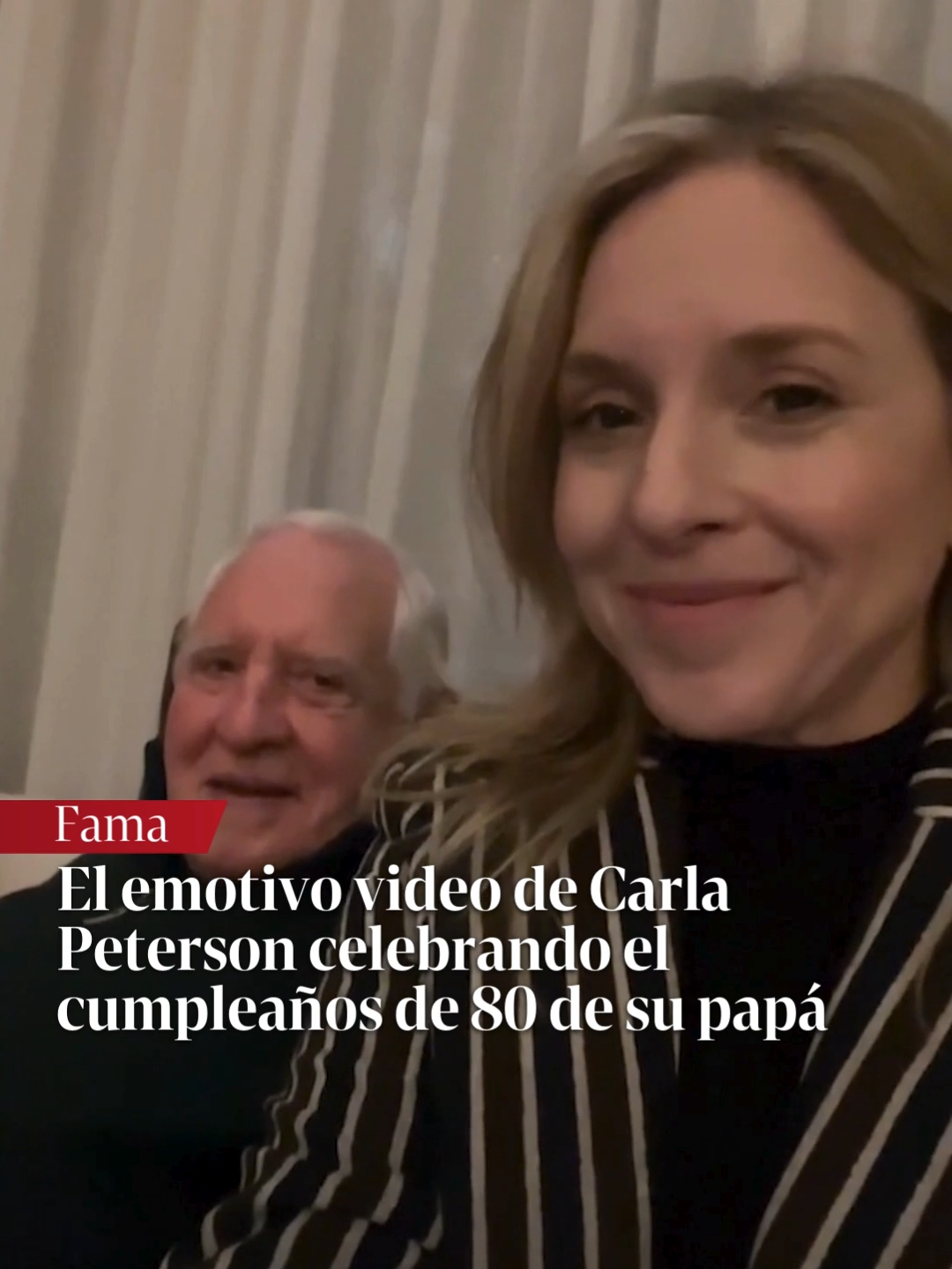 Pura emoción: el emotivo video de Carla Peterson celebrando el cumpleaños de 80 de su papá ❤ La actriz uso las redes sociales donde protagonizó un tierno momento con su padre, Carlos. Algunos de sus compañeros, amigos y colegas también lo saludaron. 👉 ¿Qué te pareció? 📲 Mirá más en clarin.com