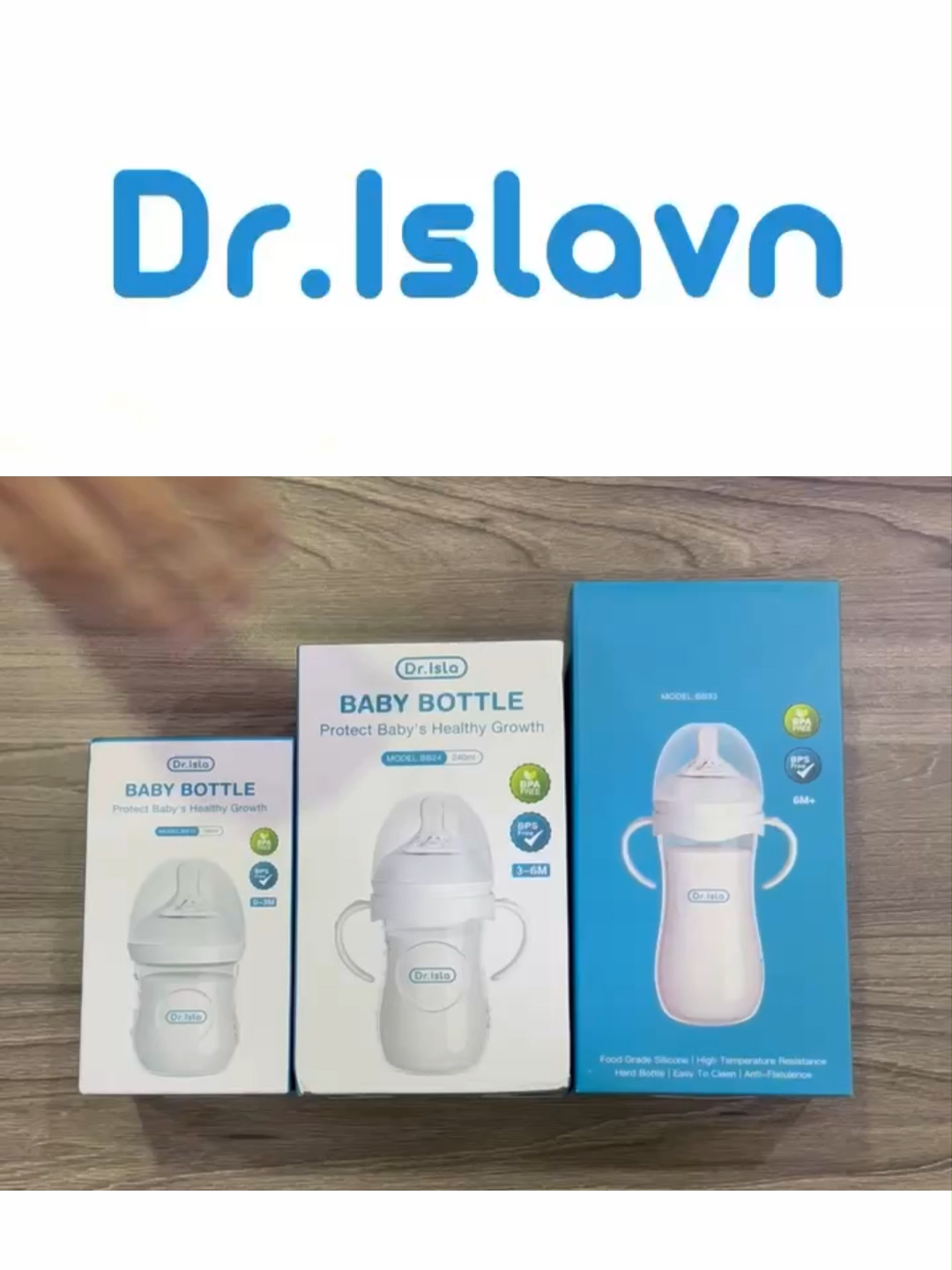 3 kích thước bình sữa silicon BB24 đến từ thương hiệu Dr Isla #drislavn #drisla #binhsua #binhsuachobe