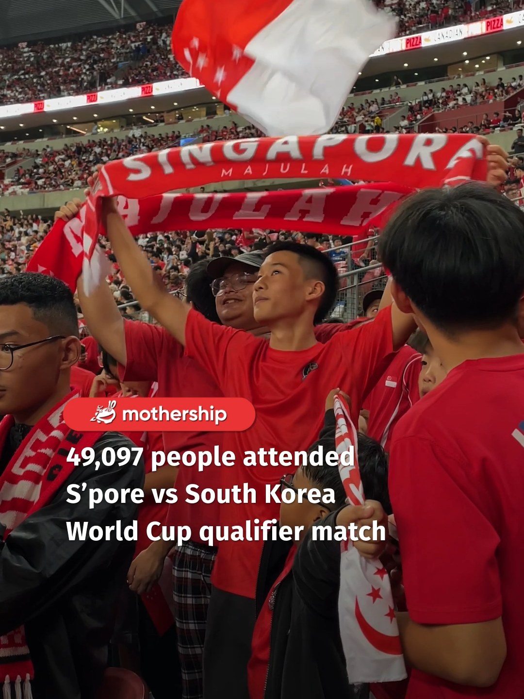 The previous record was 48,183 spectators in 2014 for the AFF Suzuki Cup match between Singapore and Malaysia. #sgnews #singapore #fypsg #tiktoksg #football