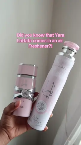 The perfume that had me and the whole of TikTok in a chokehold comes in an air freshener?! #homefragrance #airfreshener #yara #yaralattafa #perfumetok #fragrance #fragrancetiktok #viral #trending 